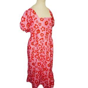 Disney Minnie Mouse Pink Floral Puff Sleeve Dress – Women’s 3X